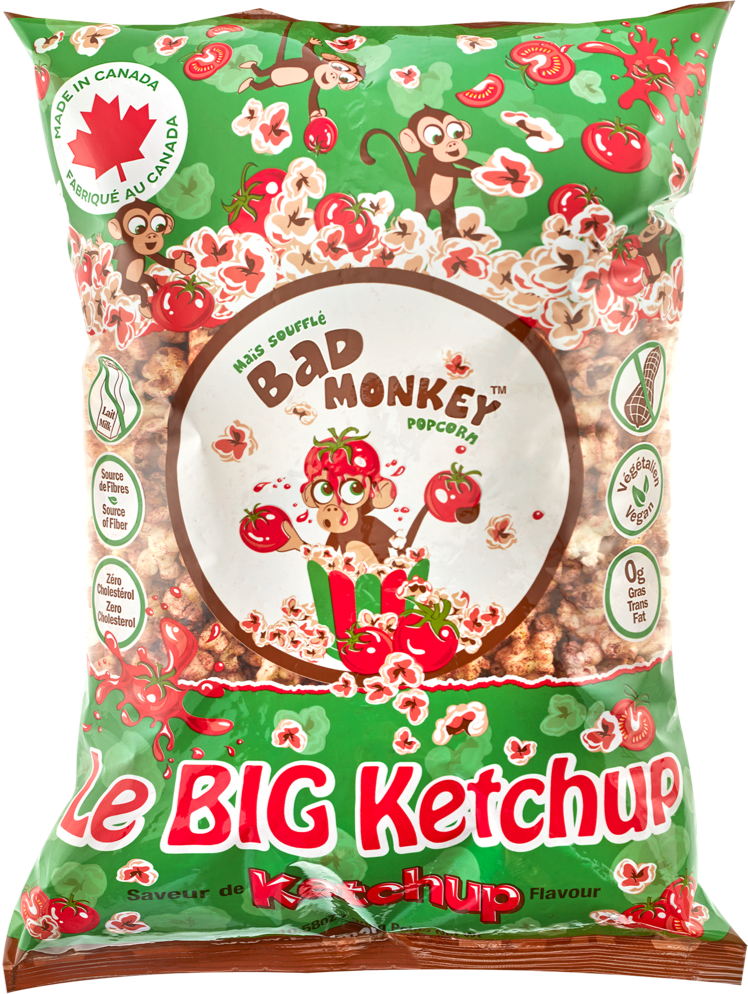 Bad Monkey The Big Ketchup popcorn bag