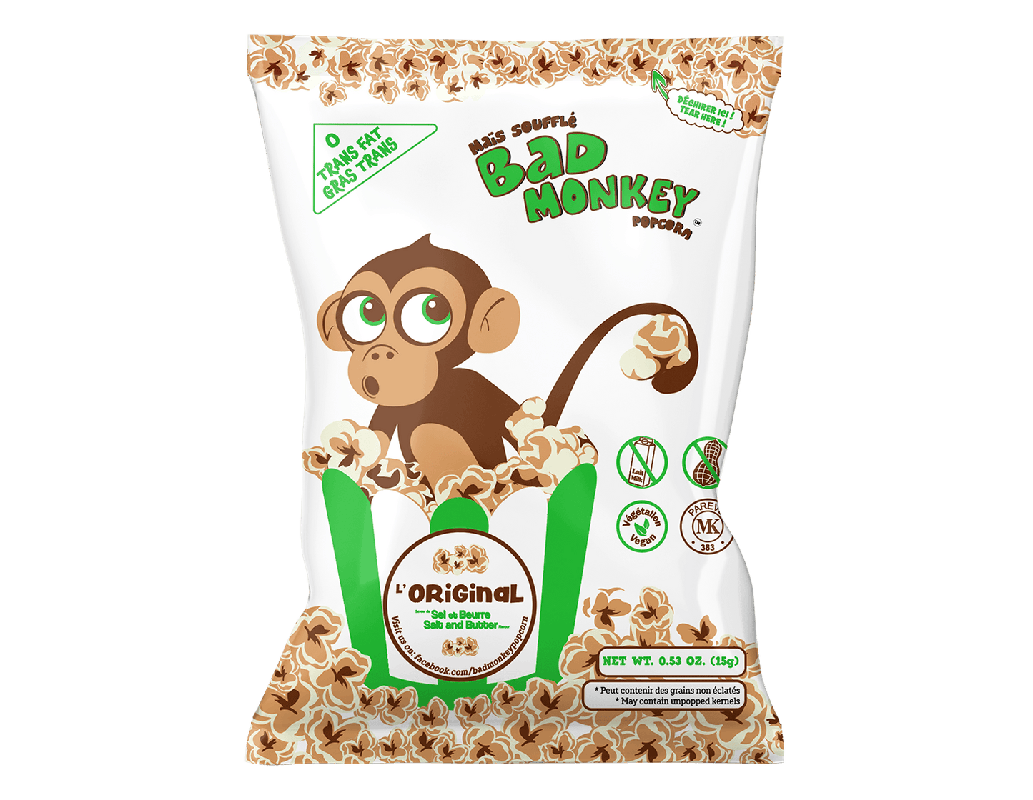 Buy Mini Monkey Box (Salt & Butter) online - Bad Monkey Popcorn