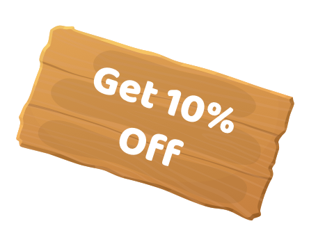 Hanging sign - 10% off on subscribe